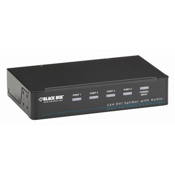 オーディオ・HDCP付DVI-Dスプリッタ 1x4 BLACK BOX