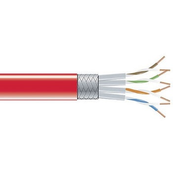 CAT6 250MHzシールド付より線PVCバルクケーブル 赤 304.8m BLACK BOX