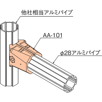 Φ28アルミジョイントセット(アウタータイプ) TMEHジャパン