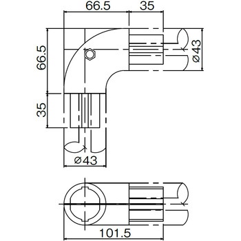 Φ43アルミジョイントセット(インナータイプ) TMEHジャパン