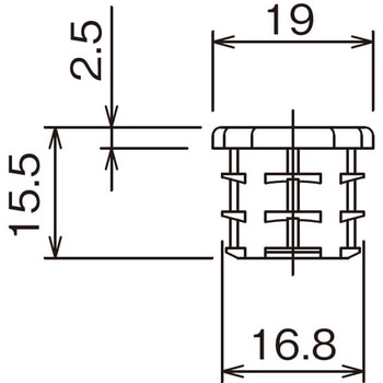 Φ19アルミパイプ用インナーキャップ - TMEHジャパン