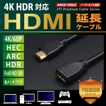 HDMI延長ケーブル Premiumモデル 0.5m JTT