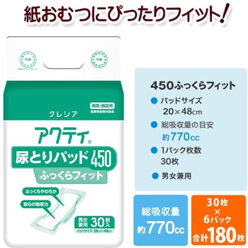 アクティ 尿とりパッド ふっくらフィット 日本製紙クレシア