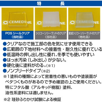 変成シリコーンシーラント POSシール クリア(高透明タイプ) セメダイン