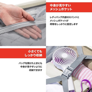 GENESIS(ジェネシス) レディーバッグ 27cm 機内持込可/12L/キャリーオンバッグ用ストラップ/ショルダーストラップ付/バニラホワイト SWISS MILITARY