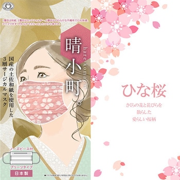 日本製 和柄サージカルマスク つばさ