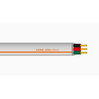 200ライン2.0mm×3C黒赤緑 600Vビニル絶縁ビニルシースケーブル 200ライン2.0mm×3C黒赤緑 600Vビニル絶縁ビニルシースケーブル
