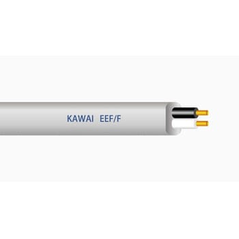 EMEEF/FGライン1.6mm×3C黒白緑 600Vポリエチレン絶縁耐燃性ポリエチレンシースケーブル平形 カワイ電線 導体径1.6mm 1巻(100m)  - 【通販モノタロウ】