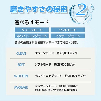 音波振動歯ブラシ 替えブラシ付き(3個) decle(デクレ)