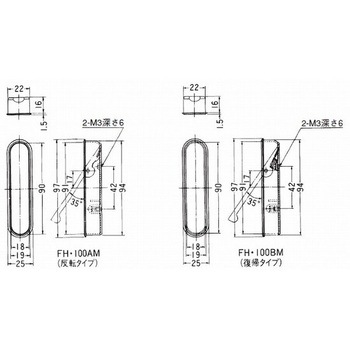 FH-100 レバーハンドル 川喜金物(SOWA)