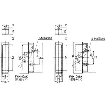 FH-100 レバーハンドル 川喜金物(SOWA)