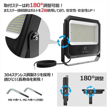LED投光器 400W 42000LM 高演色性Ra95 広角 GOODGOODS(グッド・グッズ)
