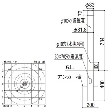 エントランスライト LEK-32型 全般拡散タイプ 282lm トステム(LIXIL)