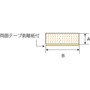 シリコンスポンジ角紐 (両面テープ剥離紙付) スリーハイ シリコン