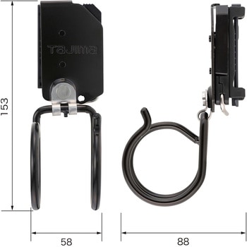 着脱式工具ホルダースチール ハンマー横ブラ タジマツール(TJMデザイン)
