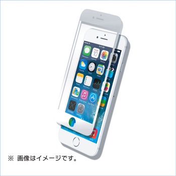 Iphone8 7 用液晶保護ガラスシートフルカバータイプ ダブルハードクリアー マイキー Iphoneフィルム 通販モノタロウ