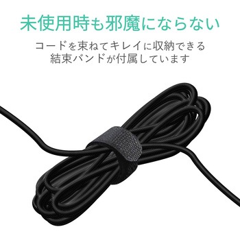 テレビ用ステレオヘッドホン/耳栓タイプ/Φ10mmドライバー/Affinity sound/高耐久ケーブル エレコム