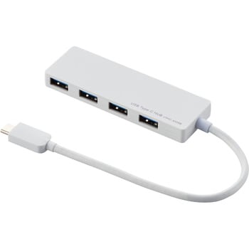 USBハブ3.1(Gen1) 4ポート タイプC バスパワー 薄型 ケーブル一体型 ケーブル長 15cm エレコム 【通販モノタロウ】