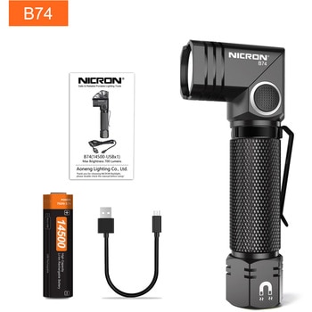首振りポケットLEDライト 充電池乾電池兼用 Nicron(ニクロン)