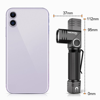 首振りポケットLEDライト 充電池乾電池兼用 Nicron(ニクロン)