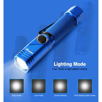 首振りポケットLEDライト 充電池乾電池兼用 Nicron(ニクロン)