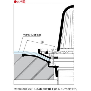 ルーフドレイン バルコニー中継用(アスファルト防水・シート防水・塗膜防水用) - 第一機材