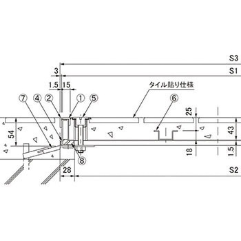 フロアーハッチモルタル充填用 オールステンレス製 ボルト固定式密閉型(防水型・防臭型) 第一機材