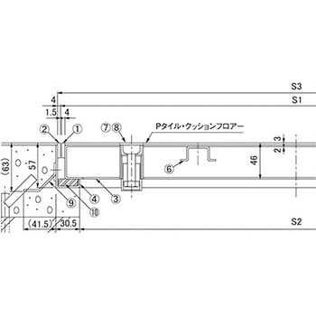 フロアーハッチPタイル貼物用 ステンレス目地 簡易密閉型(一般用) 第一機材