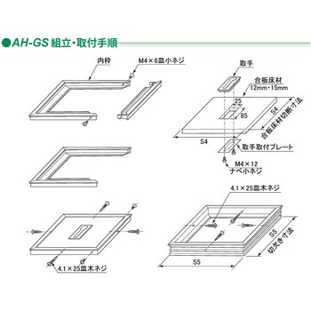 フロアーハッチ 合板床材用 アルミ目地 第一機材