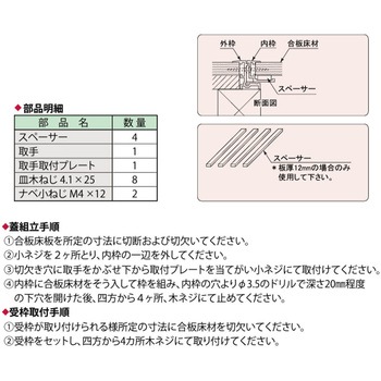 フロアーハッチ 合板床材用 アルミ目地 第一機材