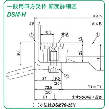 集水桝用ペデグレーボルト固定式一般用 四方受枠 第一機材