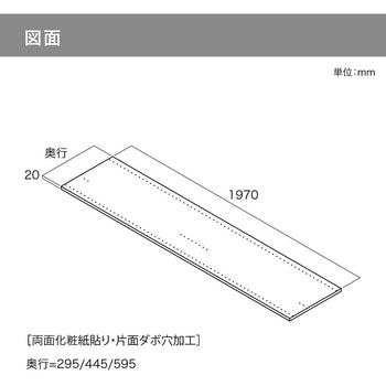 ウォールゼットノエル3 エンド側板 南海プライウッド