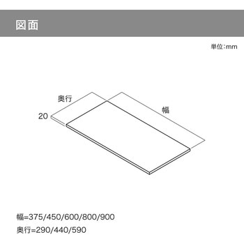 ウォールゼットノエル3 棚板(可動・固定兼用) 南海プライウッド