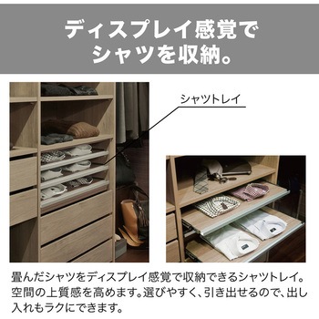 ウォールゼットノエル3 シャツトレイ 南海プライウッド