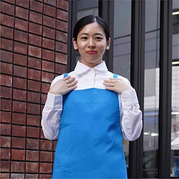 ポケット付き胸あてエプロン (ポリエステル100%) STATUSUNI(ステータスユニ)