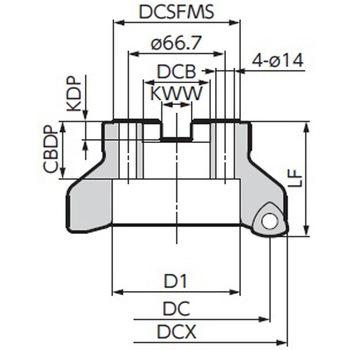 SEC-スミデュアルミル DMSW08000RS型(シェルタイプ・メトリック) 住友電工ハードメタル