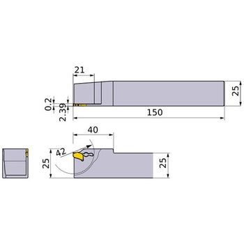 外径 小物高精度加工用 溝入れ突切り旋削工具 GWシリーズ(00°ストレートホルダ) 三菱マテリアル