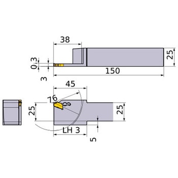 外径 小物高精度加工用 溝入れ突切り旋削工具 GWシリーズ(00°ストレートホルダ) 三菱マテリアル