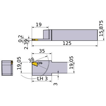 外径 小物高精度加工用 溝入れ突切り旋削工具 GWシリーズ(00°ストレートホルダ) 三菱マテリアル