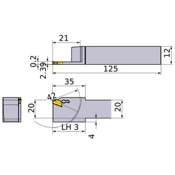 外径 小物高精度加工用 溝入れ突切り旋削工具 GWシリーズ(00°ストレートホルダ) 三菱マテリアル