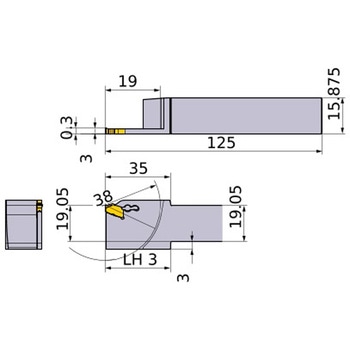 外径 小物高精度加工用 溝入れ突切り旋削工具 GWシリーズ(00°ストレートホルダ) 三菱マテリアル