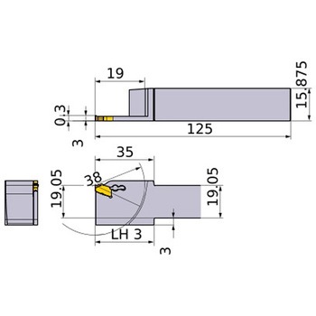 外径 小物高精度加工用 溝入れ突切り旋削工具 GWシリーズ(00°ストレートホルダ) 三菱マテリアル