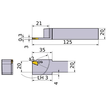 外径 小物高精度加工用 溝入れ突切り旋削工具 GWシリーズ(00°ストレートホルダ) 三菱マテリアル