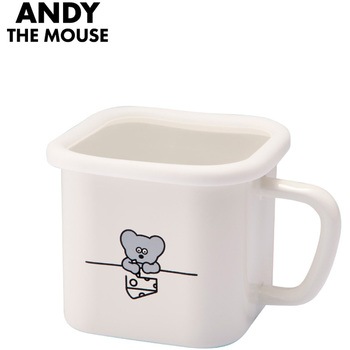 ねずみのANDY ホーローマルチスクエアポット 豊琺瑯