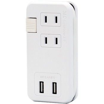 ケーブルが収納できるUSB電源タップ アイメディア