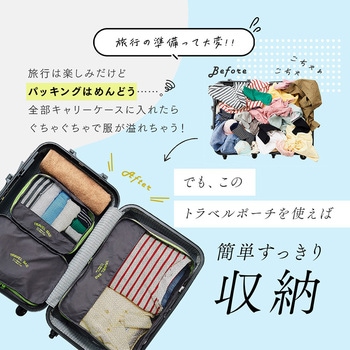 トラベルポーチ衣類用 3種セット アイメディア