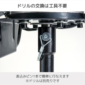 エンジンオーガー ドリル1本セット 排気量32.6ml 出力0.9kW ナカトミ