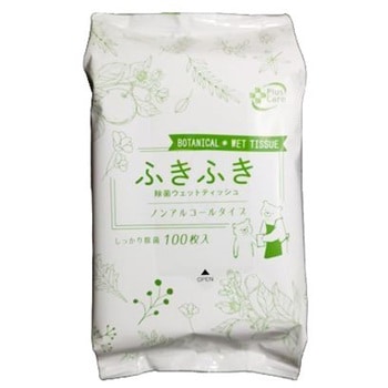 ふきふきボタニカル除菌ウェットティッシュ ノンアルコール THT