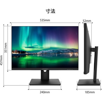 液晶ディスプレイ 24型/1920×1200/USB Type-C×1、HDMI×2、VGA×1/ブラック/スピーカー：有 JAPANNEXT