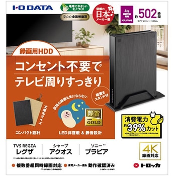 テレビ録画用ハードディスク「トロッカ」 I ・O DATA(アイ・オー・データ)